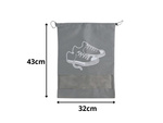 Sac à chaussures sac de rangement pour vêtements sac de voyage avec cordon gris