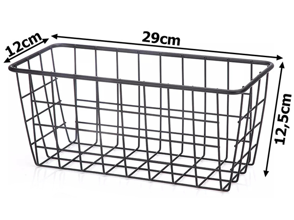 Cesta colgante organizador metálico estante colgante cocina negro