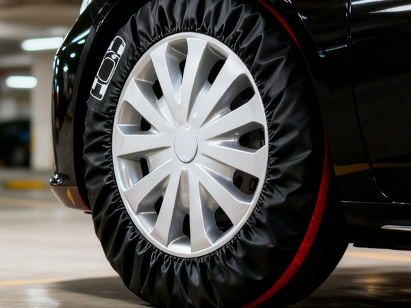 TYRE COVERS FOR 19-23 INCH WHEELS SET OF 4 WATERPROOF WITH HANDLE