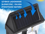 Sončna svetilka s senzorjem gibanja v mraku 3 načini vodoodporna 1200lm