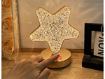 Mesa estrella luz de noche cristal led rgb usb