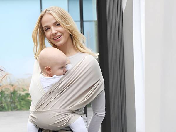 BABY SLING BABA HORDOZÓ LÉGÁTERESZTŐ SZÖVET CSOMÓZOTT