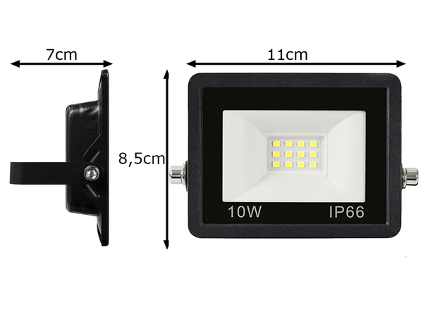 REFLEKTOR HALOGÉN REFLEKTOR LED 10W 6000K KÜLTÉRI VÍZÁLLÓ IP66