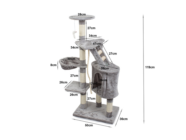 Drapak dla kota drzewko domek legowisko 119cm