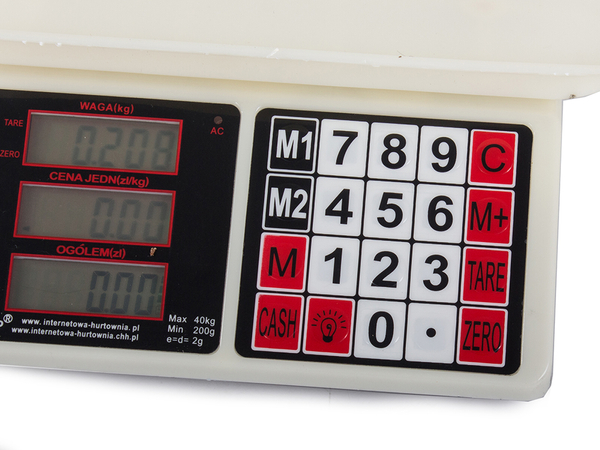 Elektroniski kalkulatūras svars 40kg 2g