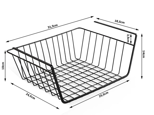 Metalinis krepšelis pakabinama virtuvės lentyna pakabinama lentyna organizatorius