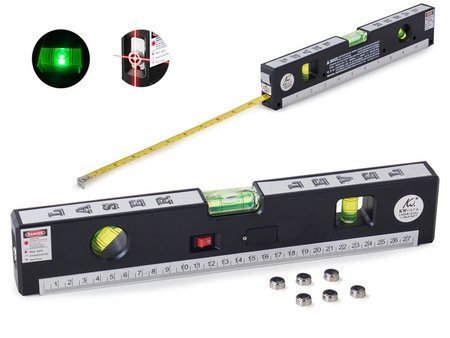 Poziomica laserowa miara podświetlenie led 31 cm