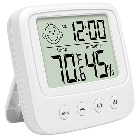 Termometr higrometr elektroniczny wewnętrzny zegar