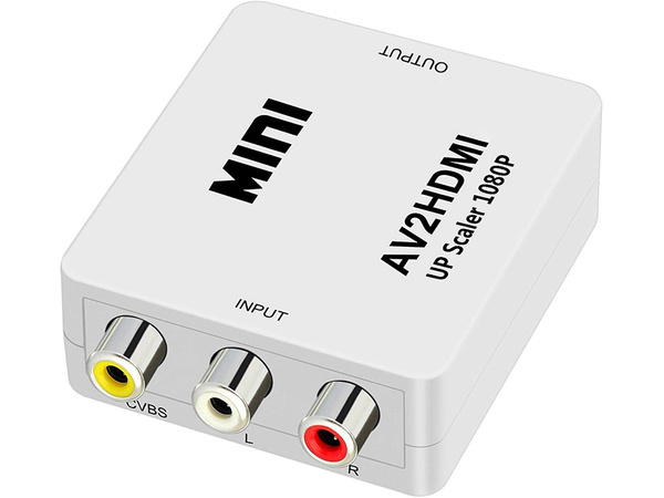Adapter konverter sygnału av rca cinch do hdmi audio rca 1080p cvbs kabel