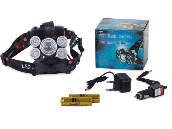 Bailong latarka czołowa led cree xm-l t6 4x xpe