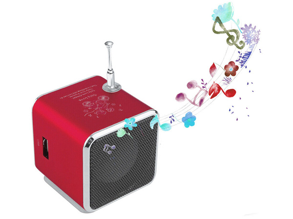 Głośnik bezprzewodowy przenośny mini radio fm led bluetooth mobilny microsd