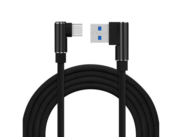 Kabel przewód usb usb-c typ c kątowy do ładowania qc do telefonu 1m