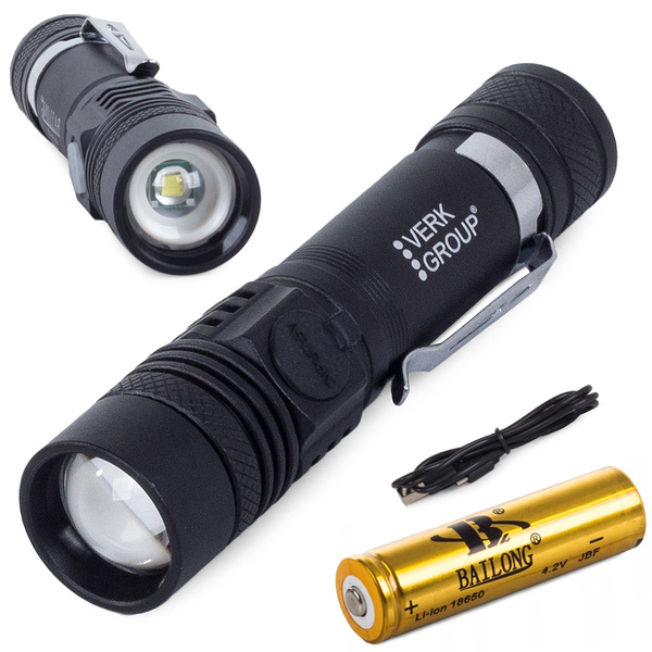 Latarka taktyczna bailong led cree zoom xm-l t6