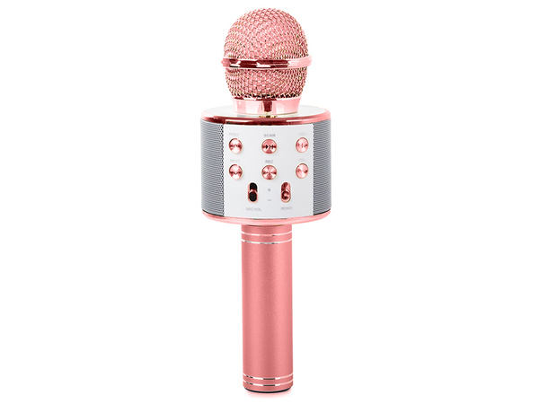 Mikrofon bezprzewodowy bluetooth głośnik karaoke modulator głosu okrągły