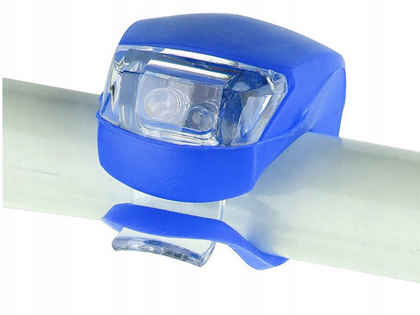 Oświetlenie rowerowe lampki 2 led przód rower 2szt silikonowe wodoodporne