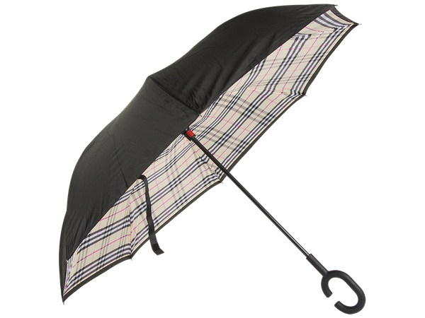 Parasol parasolka odwrócony składany odwrotnie mocne druty solidny stojący