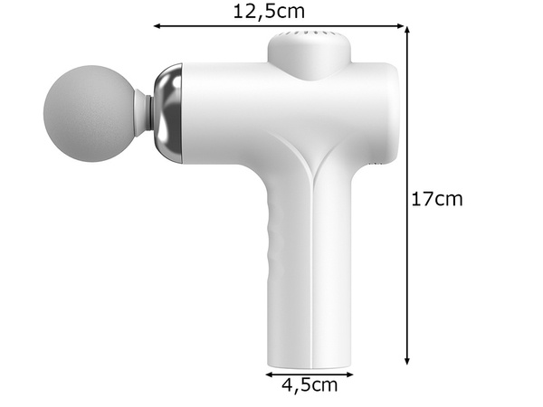 Pistolet do masażu pleców ciała nóg masażer mocny massage gun 4 końcówki