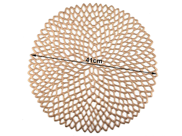 Podkładka okrągła pod talerz na stół kuchenna ażurowa ozdobna mata stołowa