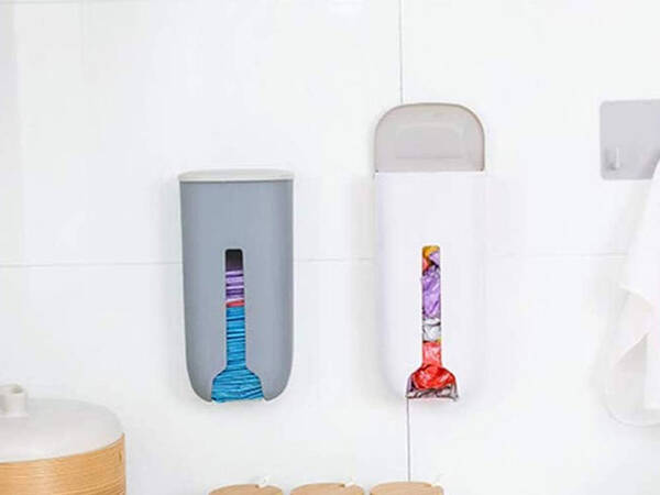 Pojemnik na reklamówki siatki torby organizer na worki kuchenny na ściannę