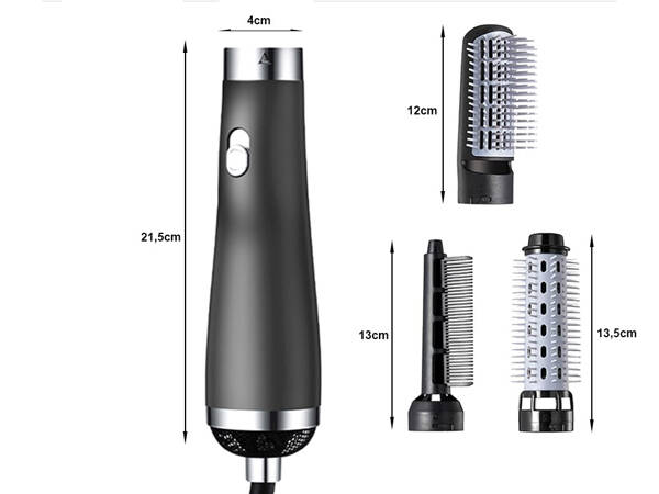 Suszarka lokówka do włosów szczotka zestaw stylizacja wielofunkcyjna 3w1