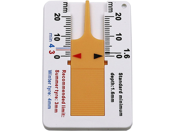 Tester miernik wskaźnik zużycia opon głębokości wysokości bieżnika miarka