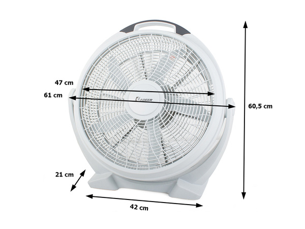 Wentylator wiatrak podłogowy cichy mocny 110w 20