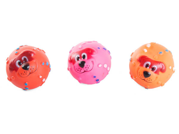 Zabawka dla psa piszcząca gryzak piłka kolor guma