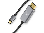 Kabel przewód displayport usb typ-c 1.4 video audio usb-c 8k 4k 2k 1,8m