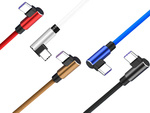 Kabel przewód usb usb-c typ c kątowy do ładowania qc do telefonu 1m