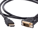 Kabel vga - hdmi 1,3m gold złote złącza full hd przewód d-sub