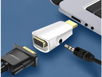 Konwerter adapter z hdmi na vga d-sub audio dźwięk mini jack