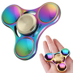 Spinner hand fidget metalik metalowy tęcza