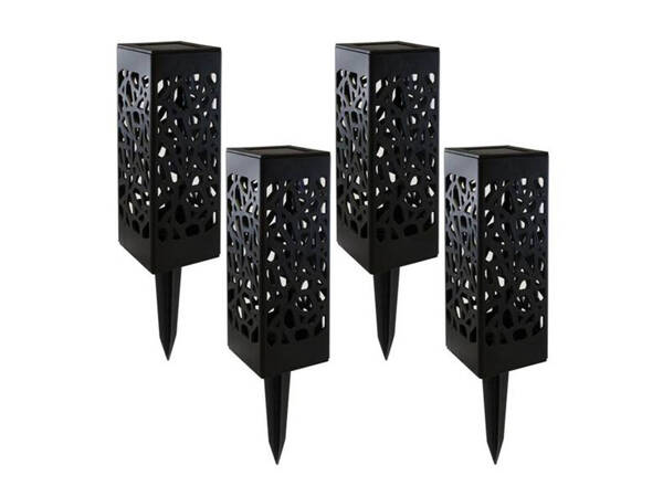 Lampă de grădină solare decorative set de 4 piese senzor amurg