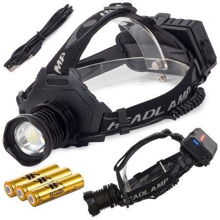 Bailong led headlamp cree xhp70 powerbank