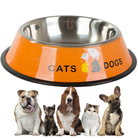 Metal anti-slip dog bowl 500ml