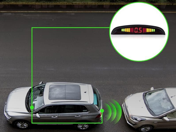 Комплект датчиков парковки заднего хода 4x sensor lcd display