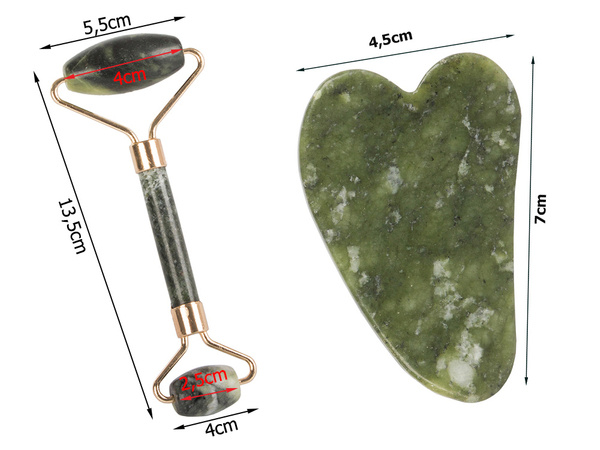 Нефритовый роликовый массажер для лица
