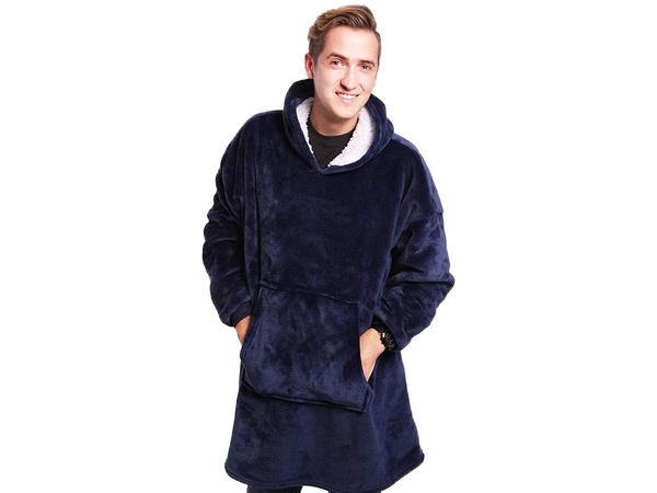 Теплая толстовка oversize одеяло xxl 2in1 толстый флис