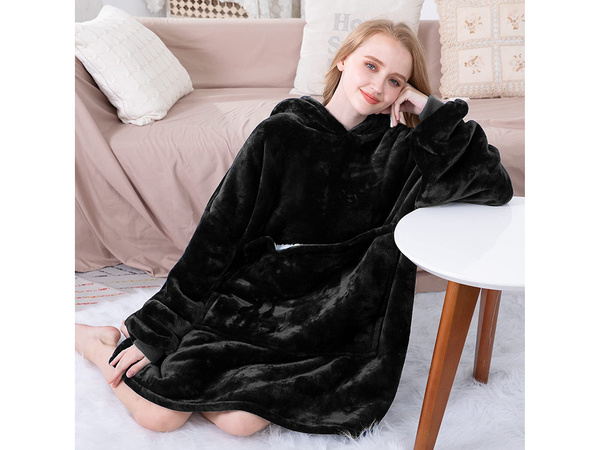 Теплая толстовка oversize одеяло xxl 2in1 толстый флис