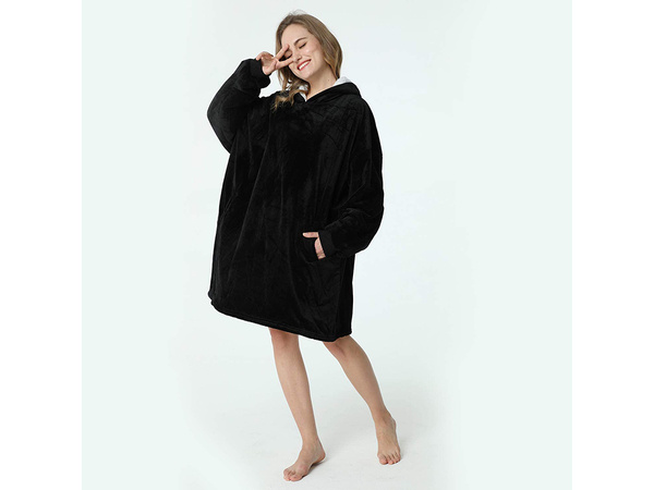 Теплая толстовка oversize одеяло xxl 2in1 толстый флис