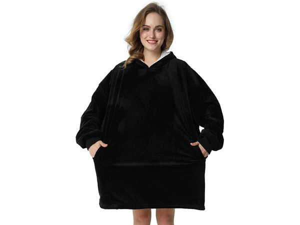 Теплая толстовка oversize одеяло xxl 2in1 толстый флис