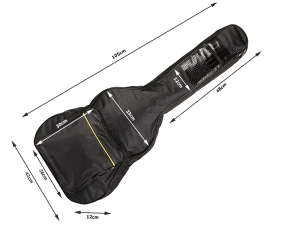 Чехол для акустической классической гитары с карманами скобами держатель гитары