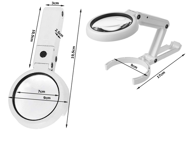 Desk light 5x 11x 8 led usb foldable