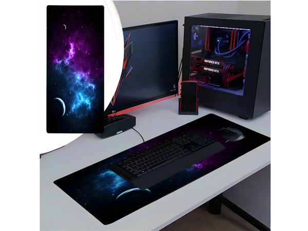 Gaming desk pad xxl cosmos stars 80x30 thick