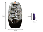 Ароматический керамический камин водопад благовония ароматерапия + 10 фитилей