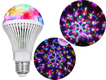 Led bulb rgb поворотный e27 диско шар