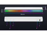 Usb leds sound response multicolor neon rgb led strip blinks 18 modes