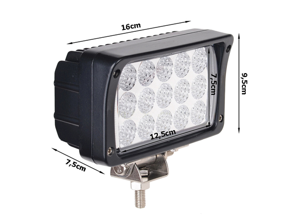 Pracovná lampa 15 viedol halogénový panel 45w 12v 24v