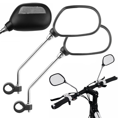 2 x reflector bike mirrors 20-25mm