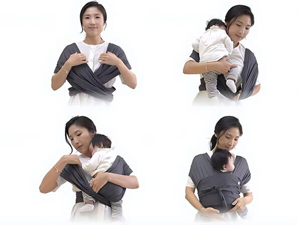 Baby sling baby carrier dihanje tkanine vozel